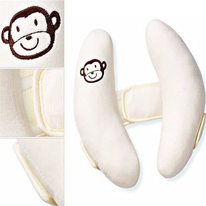Infant Stroller Neck Pillow Banana Car Seat Head Protector Pillow, Baby Stroller Sleeping Neck Support Pillow, Cartoon Flower