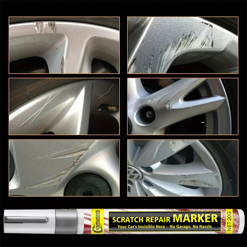 1pc Touch Up Paint Wheel Scratch Fix Cars Rim Scratch Repair Pen Portable Quick And Easy For Car Wheel