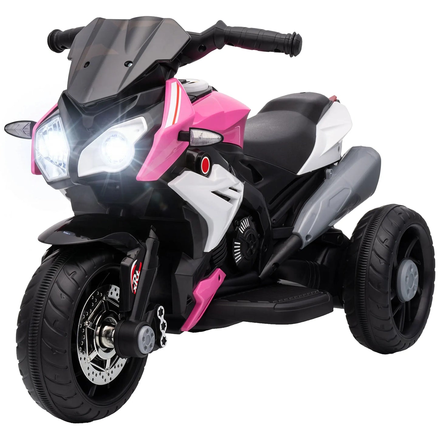 3-wheel 6 V electric Motorbike for children, electric car for 3- to 5-year-olds, with light and sound effects, 86x42x52cm, pink