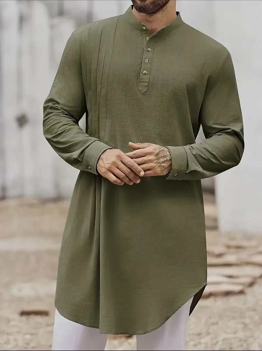 Men Long Robe Dishdasha Jubba Thobe Eid Muslim Kimono Modest Islamic Dubai Saudi Abayas Prayer Kaftan Ramadan Morocco Abaya