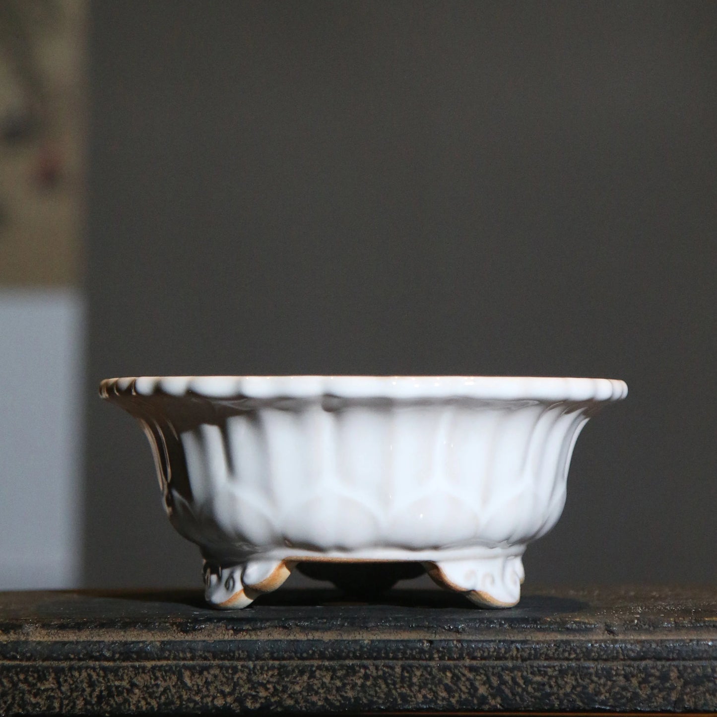 Chinese Style Purple Sand Flowerpot Home Desktop Ceramic Bonsai Pot Small Portable Handmade Succulent Glaze Flower Pots LC373