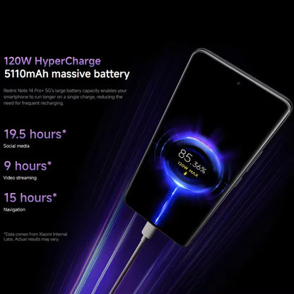 NEW Global Version Xiaomi Redmi Note 14 Pro Plus 5G Smartphone Snapdragon® 7s Gen 3 NFC 6.67” AMOLED 120Hz 5110mAh 120W Fast Charging 200MP