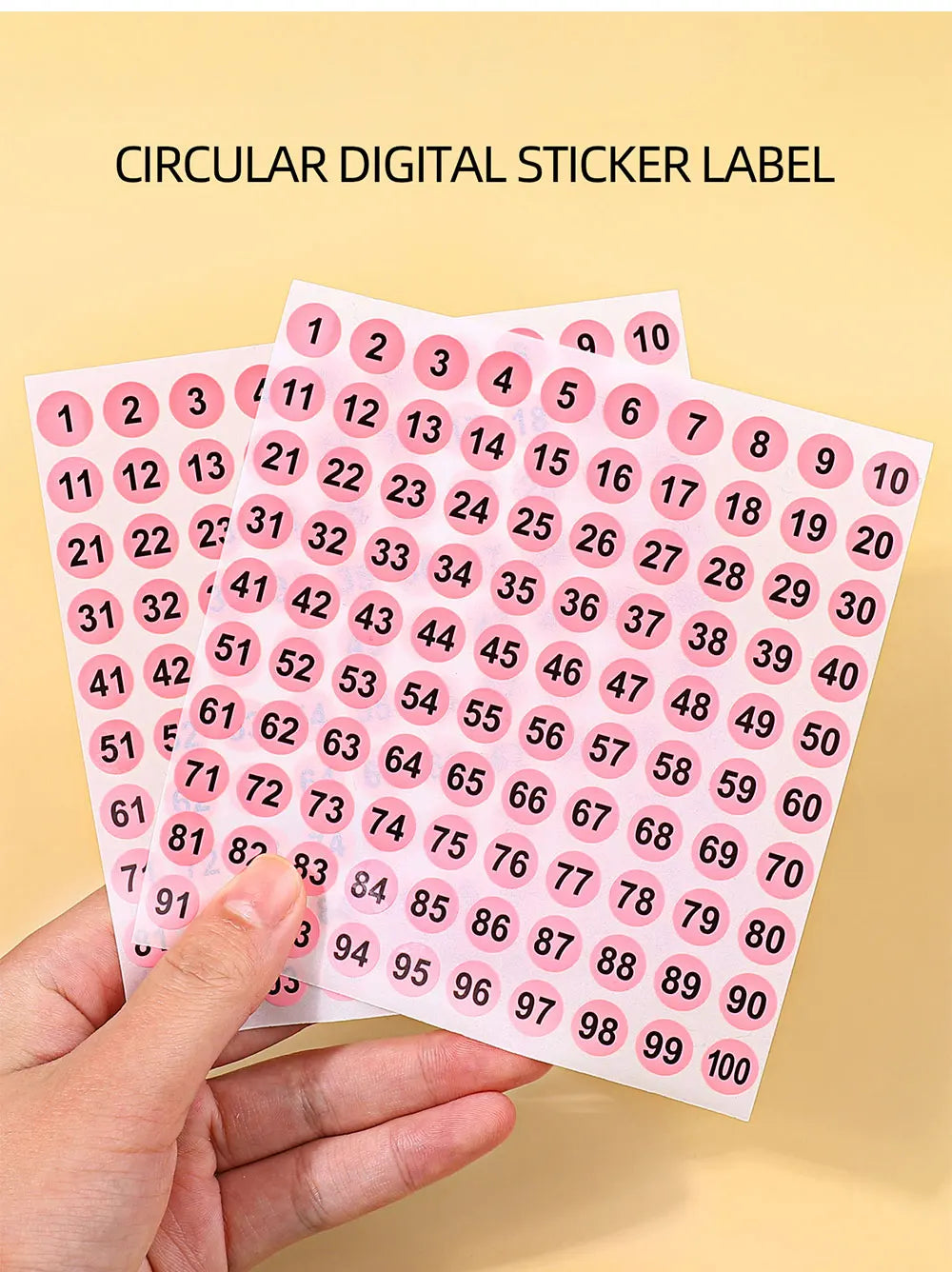 2Pcs/Lot Waterproof Pink Number Sticker Label For Nail Polish Color Gel Varnish Marking Digital Label Sticker Manicure Tool