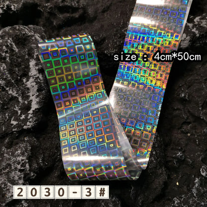 50/100cm Fish Scale Chameleon Nails Metal Nail Art Foil Fish Lure Transfer Decals Wraps Stickers Laser Manicure Decorations