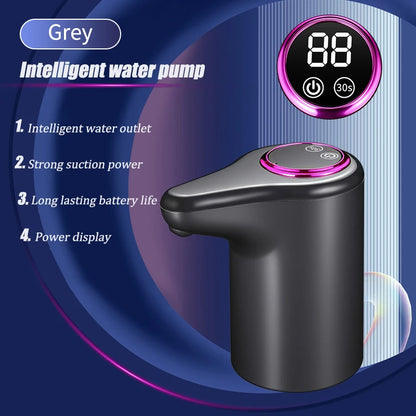 Electric Water Pump, Automatic Intelligent Household Bottled Purified Water Dispenser, USB Charging, Wireless Water Pump