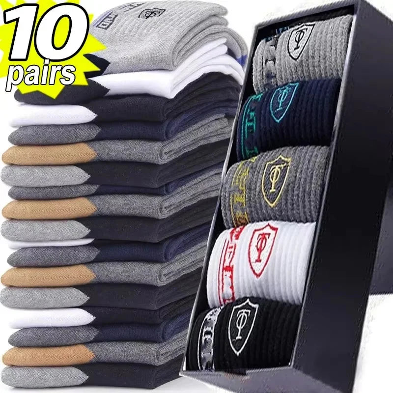 5Pairs Bamboo Fiber Summer Spring Men Socks Breathable Cotton Sports Sock Breathable Deodorant Business Socks Plus Size 39-45
