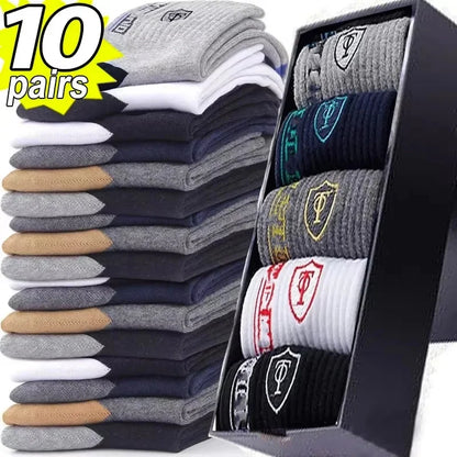 5Pairs Bamboo Fiber Summer Spring Men Socks Breathable Cotton Sports Sock Breathable Deodorant Business Socks Plus Size 39-45
