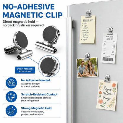 Strong Magnets Magnetic Clips Bulldog Clips Heavy Duty Magnetic Clips Perfect for Whiteboard Magnets Photo Displays Home
