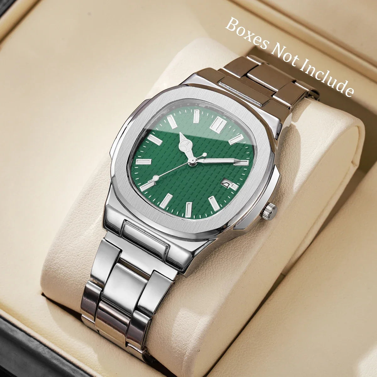 Luxury Square Men Business Watches Simple Calendar Quartz Watch for Mens Clock Reloj Hombre（Without Box）