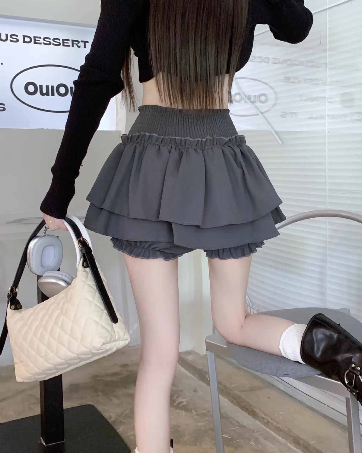Women‘s High Waist Ballet Cake Skirt 2026 Spring Summer Slimming Short A Line Fluffy Mini Pants Style