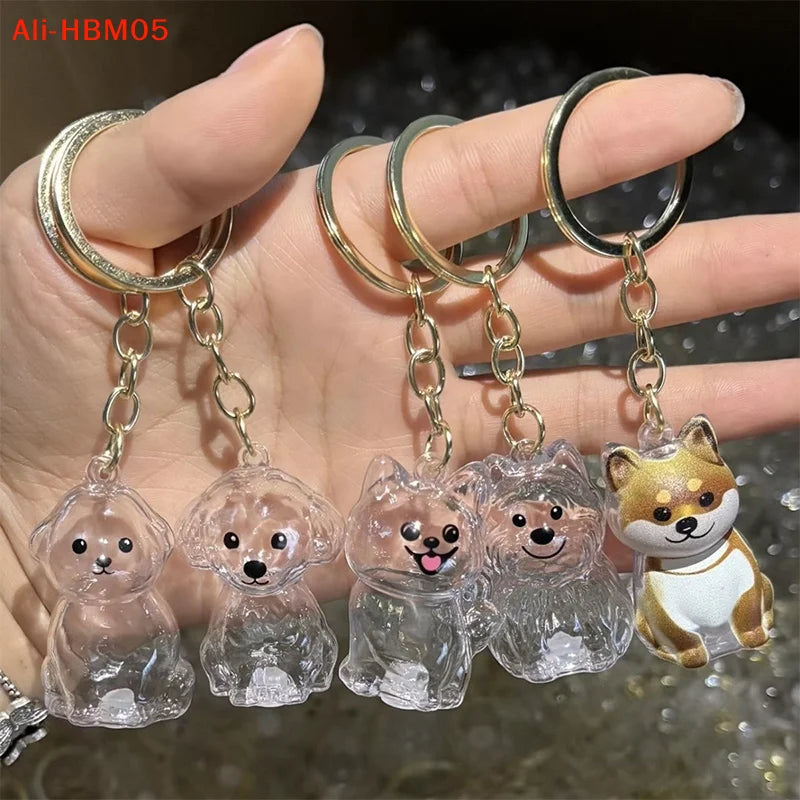 (HB05)Clear Puppy Hair Memorial Keepsake Capsule Pet Dog Fur Container DIY Pendant Keychain Decor Pet Lovers Home Display Gifts
