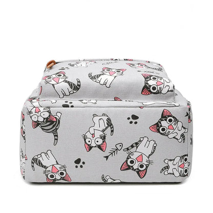 Cute Cat School Bags For Teenage Girls Students Backpack Waterproof Book Bag Travel College Laptop Backpack