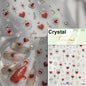 5D Cute Rabbit Love Heart Peach Blossom Flower Yellow Nail Art Stickers Bowknot DIY Self Adhesive Rhinestone Manicure Decals