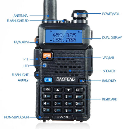 1/2PCS Baofeng UV 5R 5W 8W Walkie Talkie Portable Ham CB Radio Dual Band VHF UHF FM Transceiver Two Way Radio UV82 S9 K5 Plus