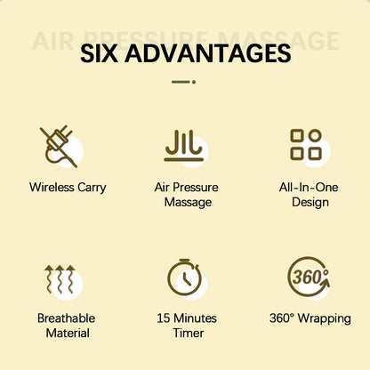 Wireless 360° Air Pressure Calf Massager Eletric 3 Mode Airbag Compresstion Leg Massage Foot Calf Muscle Relax Blood Circulation
