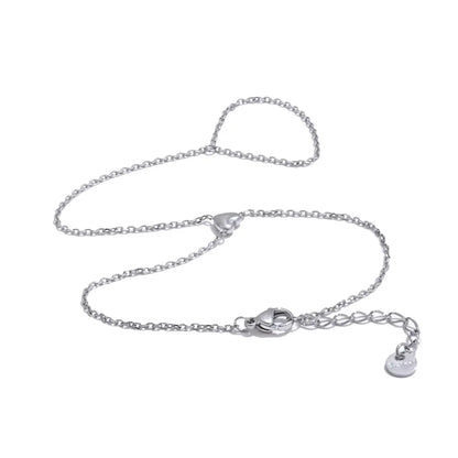 Yhpup Trendy Stainless Steel Zircon Beads Back of Hand Chain Finger Bracelet Fashion Chic Sexy Jewelry Waterproof Wholesale Gift