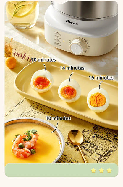 360W Electric Egg Boiler Breakfast Machine Multicooker Steamer Automatic Egg Cookers Home Egg Custard Steaming Cooker with Timer