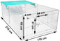 EUGAD Cage for Rabbit Enclosure Hamster Squirrel Chicken Coop Small Animals Outdoor Hutch with Sun Protection Silver Pet House