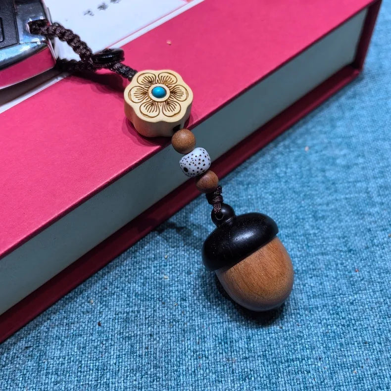 S12 Small Acorn Urn Pendant Necklace Portable Pet Ashes Keepsake for Dog Cat Memorial，Warmth Keeps Love Alive Forever.