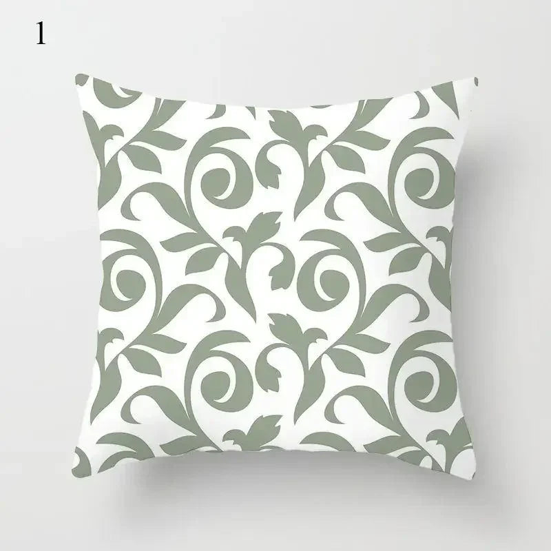 Mint Green Pillowcase Geometric Print Cushion Cover Sofa  Decorative throw pillow cushion covers40x40cm 50x50 45x45