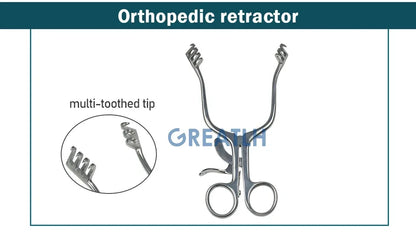 GREATLH Veterinary Instruments  Orthopedics Weitlaner Retractor Stainless Steel Self-Retaining Retractor pet