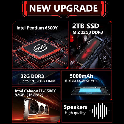 15.6" HOT Laptop 32GB DDR3 512GB 1TB 2TB SSD Windows11 Notebook Pc Gamer Intel 6500Y Office Computer with Backlit Fingerprint