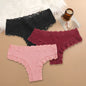 3Pcs/set Women Cotton Lace Panties Floral Intimate Underwear Trendy Patchwork Lace Briefs Female Soft Underpants Lingerie S-XL
