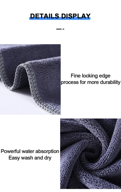SEAMETAL Large Size Microfiber Towels Car Washing Towel 160x60cm Car Whole Body Cleaning Dry/Wet Dual Use Super Absorbent Rags