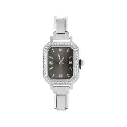 Fashion Colorful Dial Square Stainless Steel Women Watch Head Fit 9mm Bracelet For Party Friend Wife Birthday Jewelry Gifts