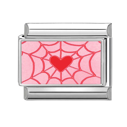 Y2K Red Pink Heart Dog Cat Flowers Italian Charm Link Fit 9mm Stainless Steel Jewelry DIY Making Bracelets For Gifts