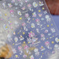 Cute Animal Face 5D Nail Art Stickers Cartoon Cat Bunny Dog Mouse Kawaii Expressions Simple Self Adhesive Manicure Decal DIY