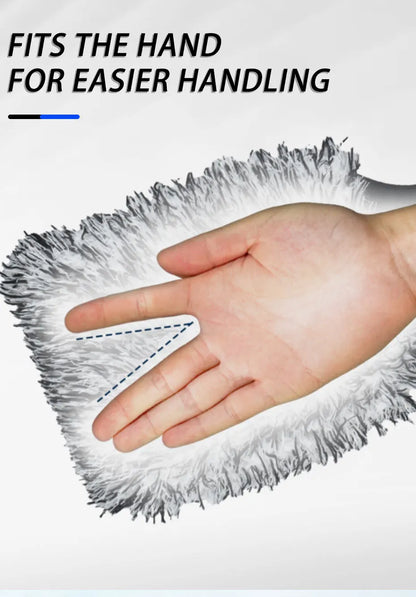 SEAMETAL Microfiber Car Wash Brush Cleaning Gloves Plastic Handle Wheel Brush Double-Side Absorbent Clean Glove Car Washing Tool