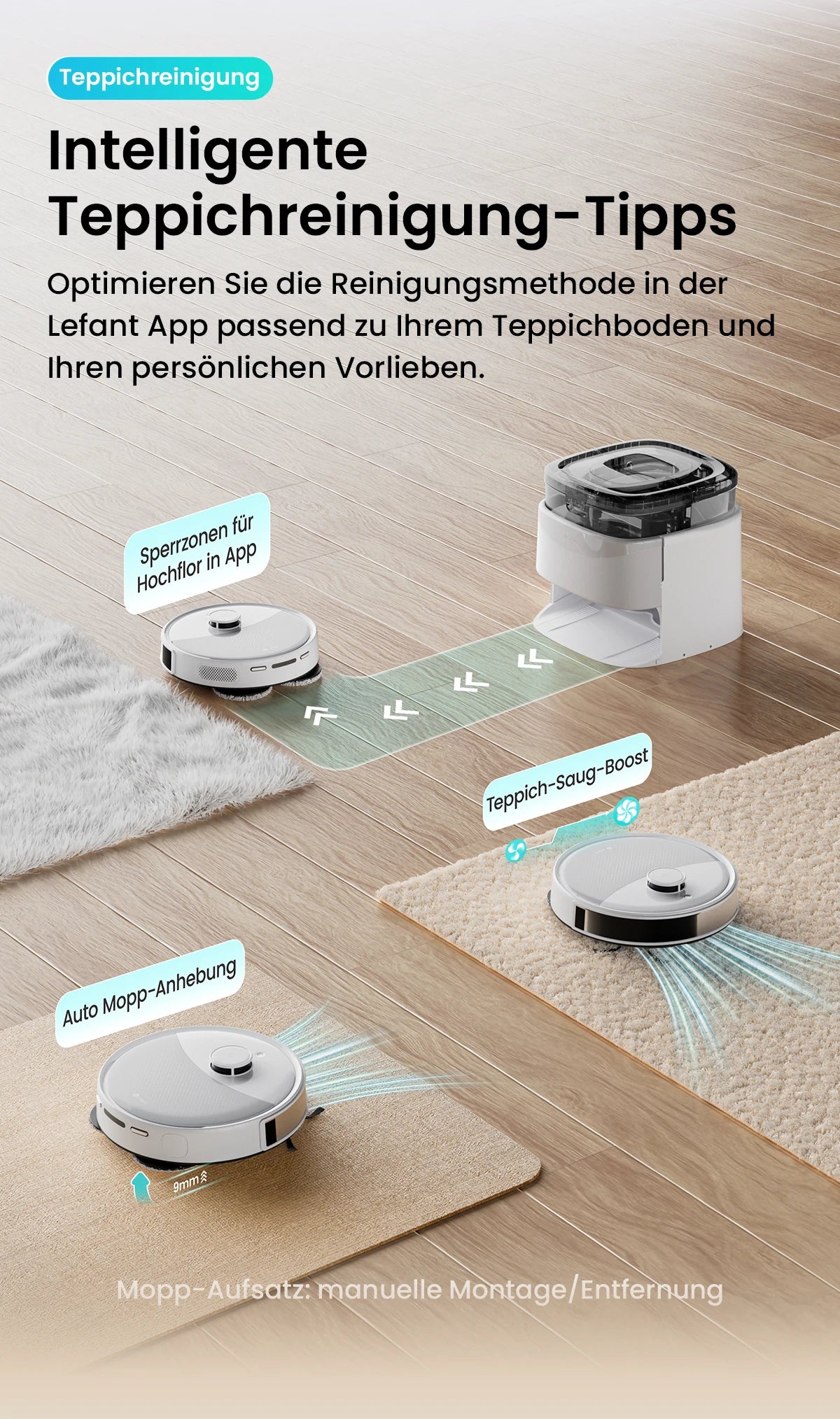 LEFANT M3L Robot dust vacuum cleaner all-in-one charging station 12000 Pa suction 220 min battery life DToF navigation Double R