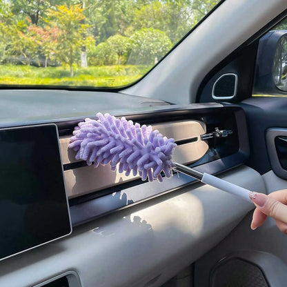 1 retractable anti-static dust brush, used for car cleaning, can clean car dust, windshield cleaning tool