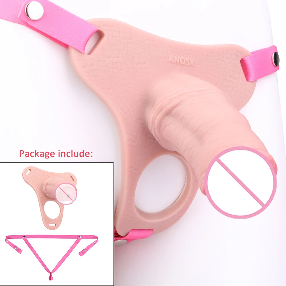 ANOSX Multi-styles Penis Sleeve Realistic Dildo Sheath Silicone Male Chastity Cage With Lockable Secure Chastity Belt BDSM Toy