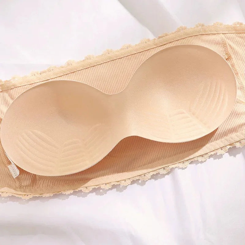 Lace Strapless Bra Women Sexy Tube Top Invisible Push Up Bralette Lady Seamless Underwea Lingerie Summer Chest Wraps Crop Tops