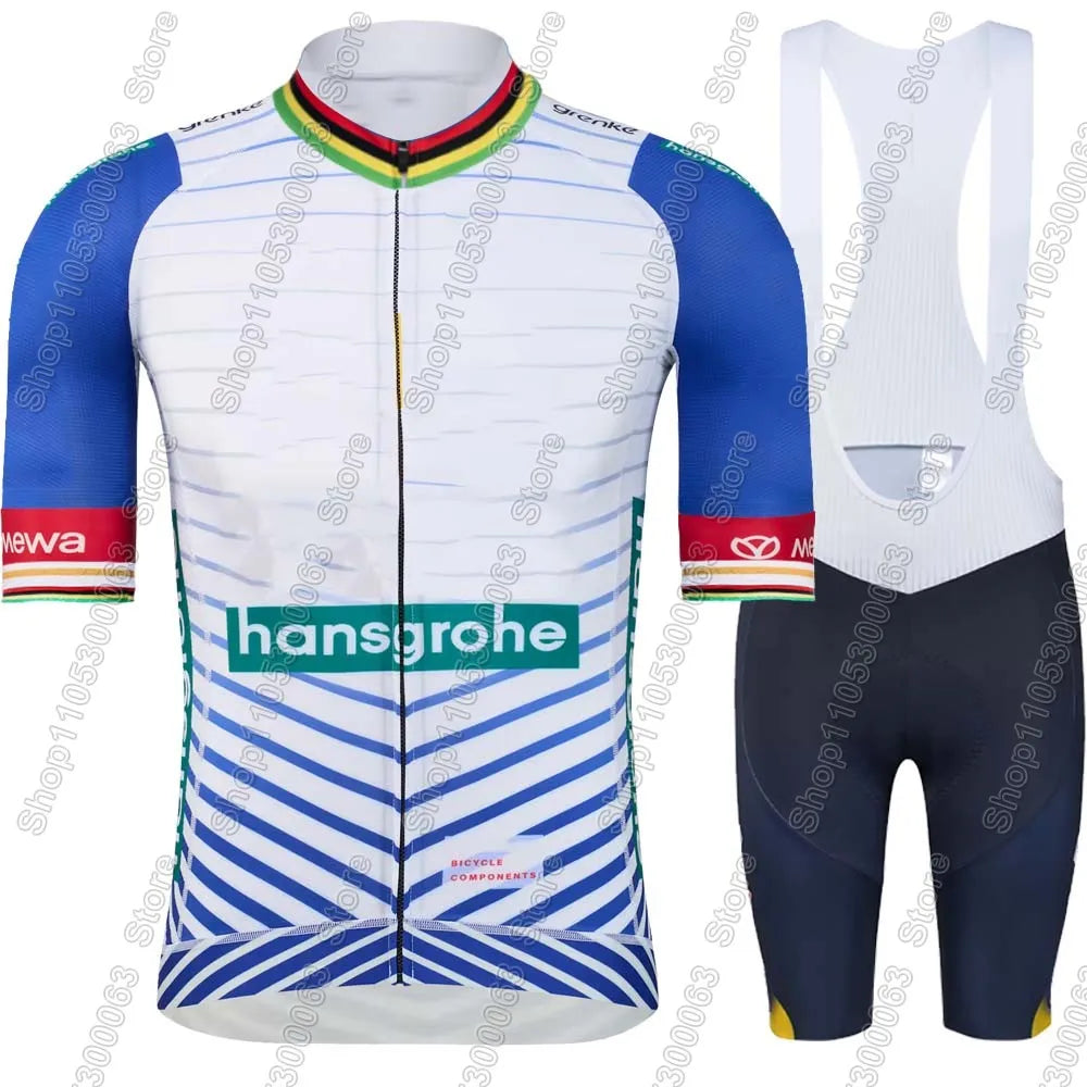 Boraful Hansgrohe 2026 Primož Roglič Cycling Jersey Set Slovenia Clothing Men's Kit Road Bike Shirts Suit Bicycle Bib Shorts M
