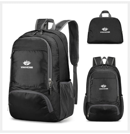 23L Packable Backpack Foldable Ultra Light Outdoor Duffle Bag Big Folding Knapsack Hiking Travel Rucksack Mountaineering Daypack