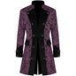 Men Steampunk Coat Tuxedo Medieval Costume Jacket Halloween Retro Renaissance Victorian Party Male Stand Collar Fashion Tailcoat