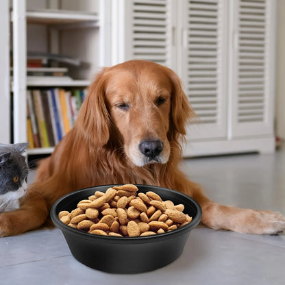 2Pcs Rubber Feeder Pan, 3 Gallon Rubber Horse Feed Pan Rubber Dog Bowl Pig Feeder Large Utility Feed Bucket for Goats Horses