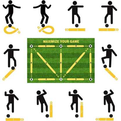 Durable non-slip football training mat Foldable carpet dribbling football training mat children's football indoor equipment