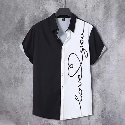 New Hawaii Spring/Summer Fashion Leisure Street Walk Tourist Beach Printed Full Open Short Sleeve Button Shirt