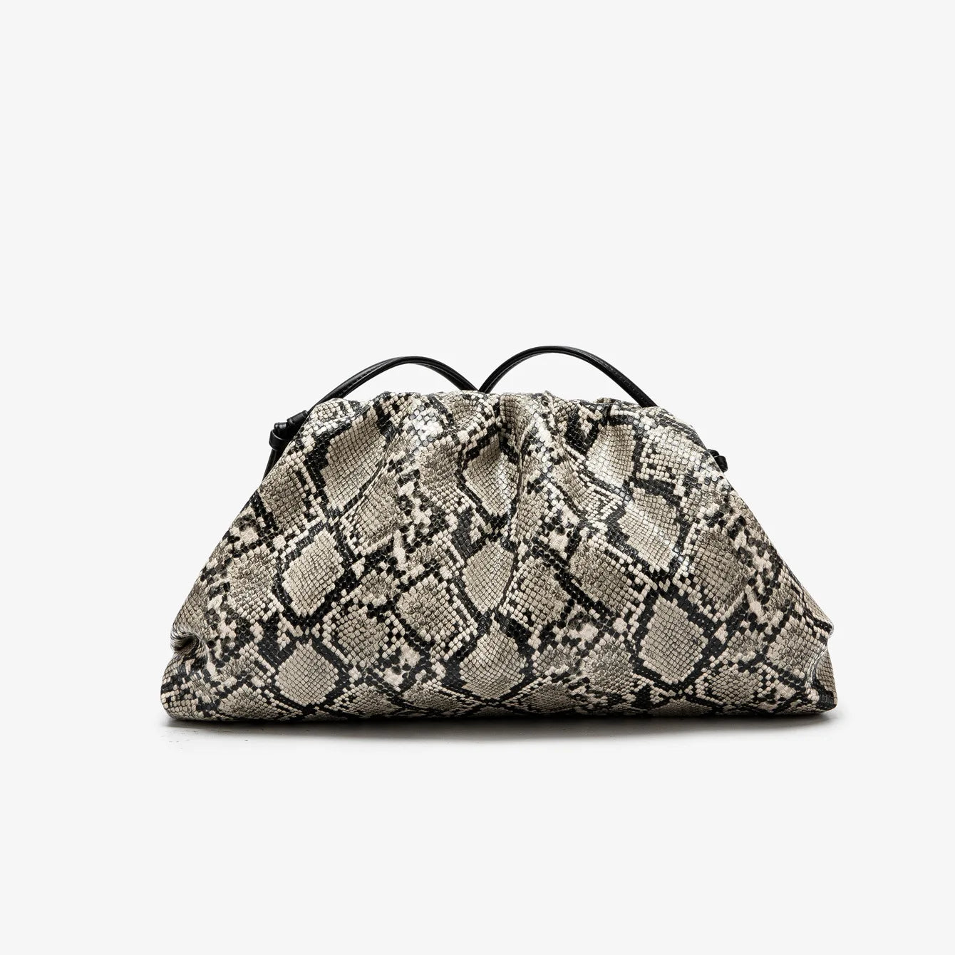 Ruched Serpentine Dumpling Bags for Women Pouch Handbag Cloud Clutch Snake Pattern Shoulder Crossbody Bag Luxury Designer Bag