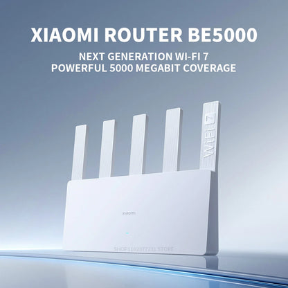 New XIAOMI Router BE5000 WiFi 7 5011Mbps 2.5GHz Network Port 512MB Memory Dual Broadband Access Network Security Protection  -CN