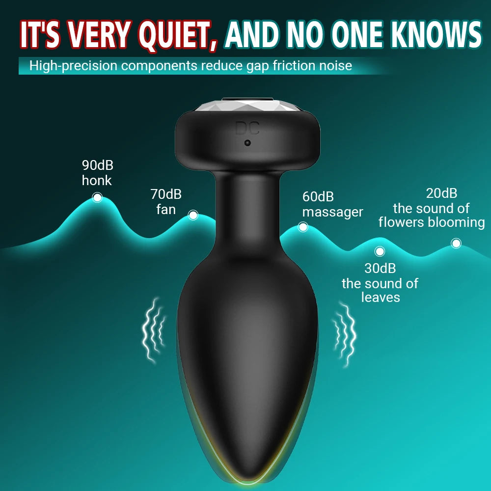 Anal Plug Vibrator for Men Women Butt Plug Men Prostate Massager Female Buttplug Remote Control Adult Sex Toys for Women Men Gay
