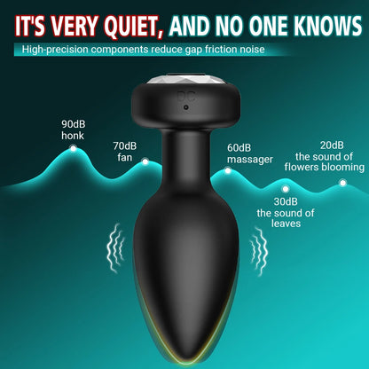 Anal Plug Vibrator for Men Women Butt Plug Men Prostate Massager Female Buttplug Remote Control Adult Sex Toys for Women Men Gay