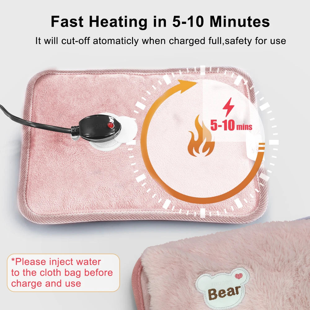 Hand Warmer Electric Hand Heater Portable Hand Heating Warmer Rechargeable Electric Hot Water Bag Heated Gloves Warm Hand Pocket