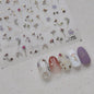 1Sheet 5D Soft Embossed Relief Nail Stickers Cute Daisies Self Adhesive Slider Stickers Press On Nails DIY Japanese Nail Art Dec