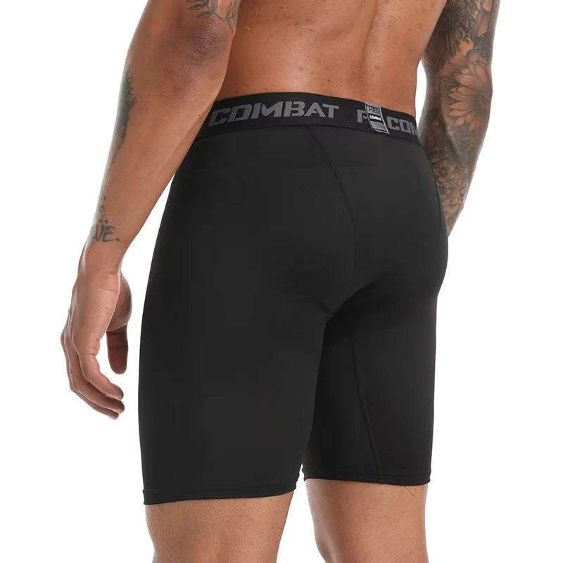 Men Boxers Sports Underwear Underpants Gym Shorts M L XL Black Quick-Drying Sweatpants Moisture Absorption Breathable Fitness