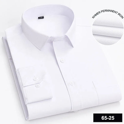 Men's Long Sleeve Shirt High-quality Fashion Casual Print Plaid Stripe Single Pocket Fit Business Formal Office Four Season Top